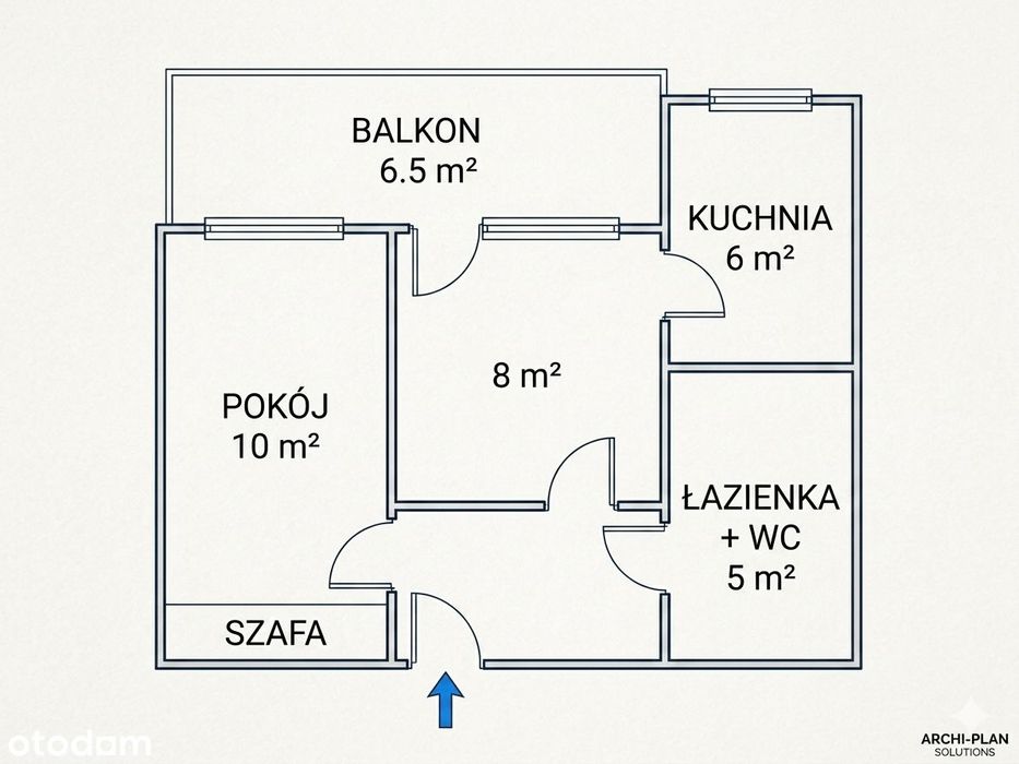 2 pokoje 34m2 z dużym balkonem, niskoczynszowe
