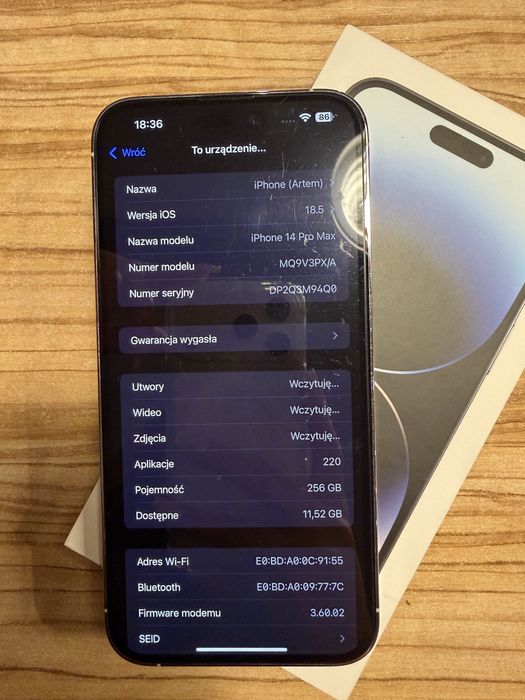 Iphone 14 Pro Max 256 gb