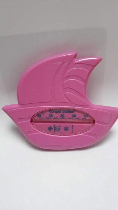 Termometr wodny Canpol różowy statek pływający do kąpieli dziecka