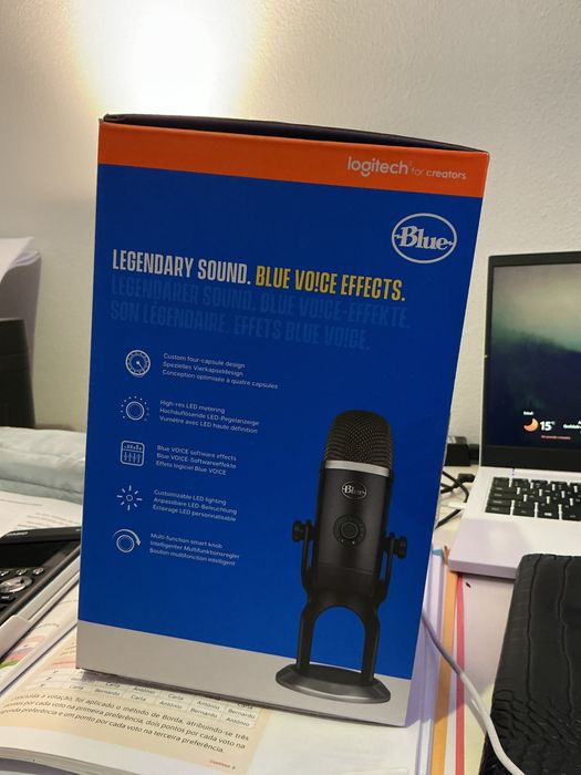 Blue yeti x microfone profissional - NOVO