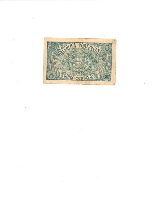 Nota Antiga Cinco Centavos