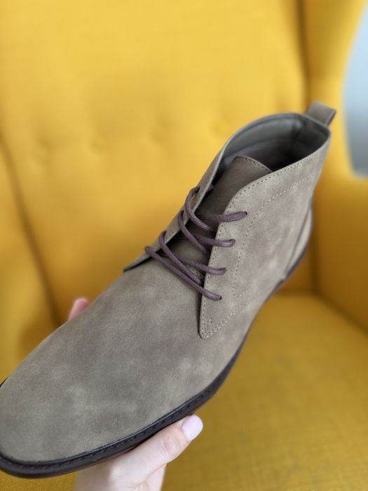 Męskie nowe półbuty botki jesienne brązowe eleganickie 44