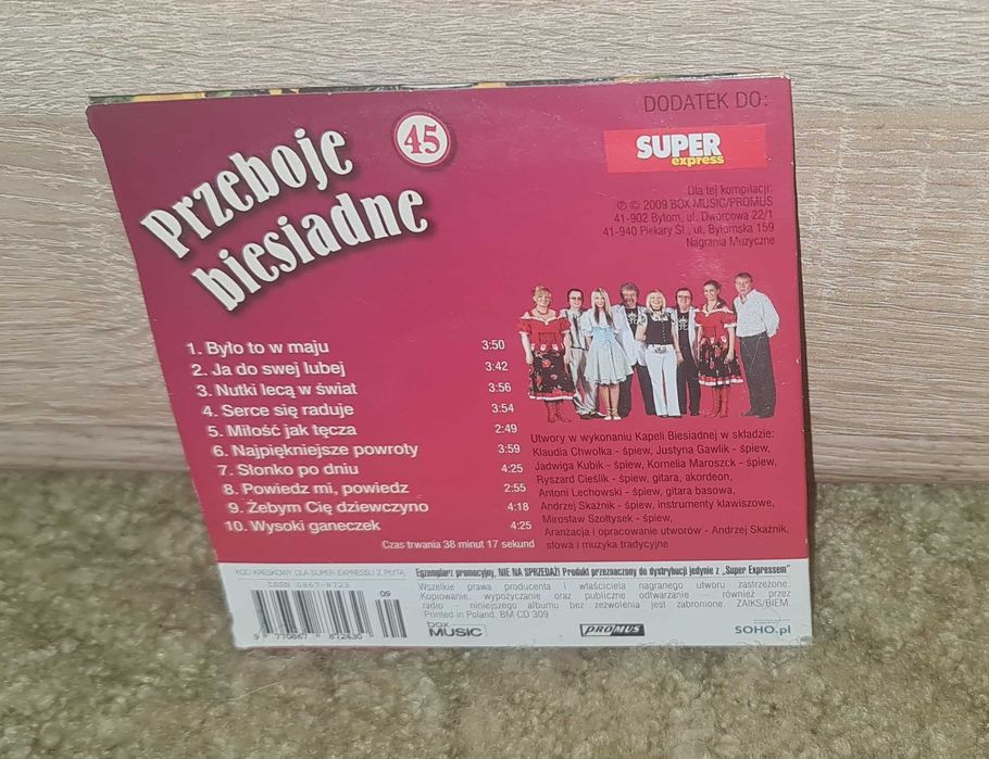 Przeboje Biesiadne 45 / CD / BDB /