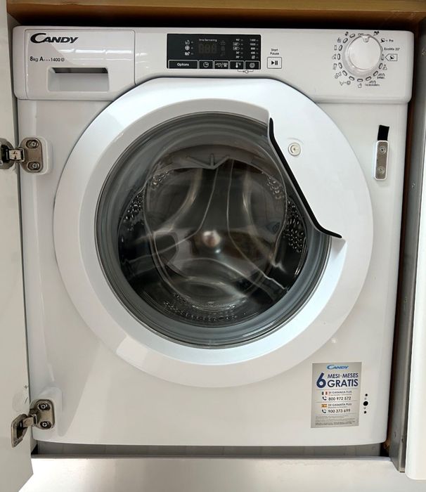 Máquina de lavar roupa de encastre CANDY 8kg 1400 rpm