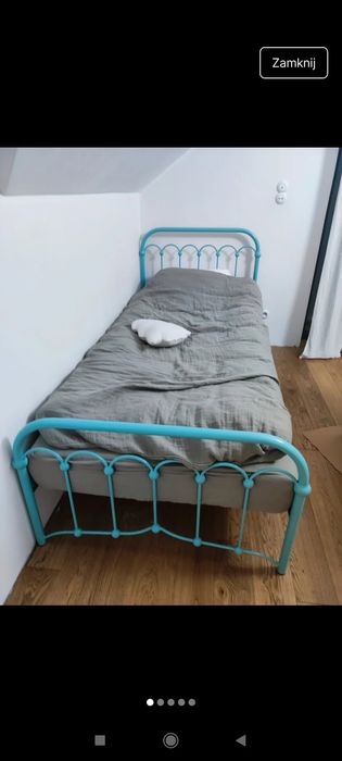 Łóżko metalowe stylizowane