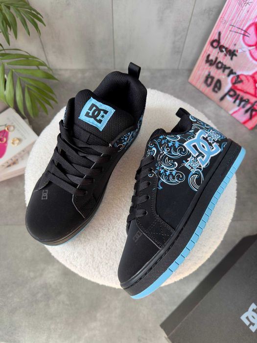 Жіночі кросівки DC Court Graffik "Black Blue Sabbath Pixie" Розміри 36-41