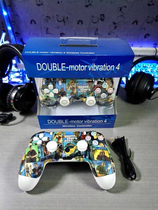Джойстик контроллер GTA PS4 ПК, Bluetooth підключення, вібрація, USB