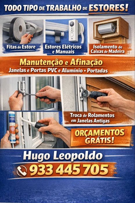 Reparação de estores janelas portas portadas