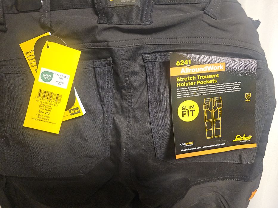 Spodnie robocze Snickers 6241 r.252 (52 extra long)wzrost 196-204 cm S
