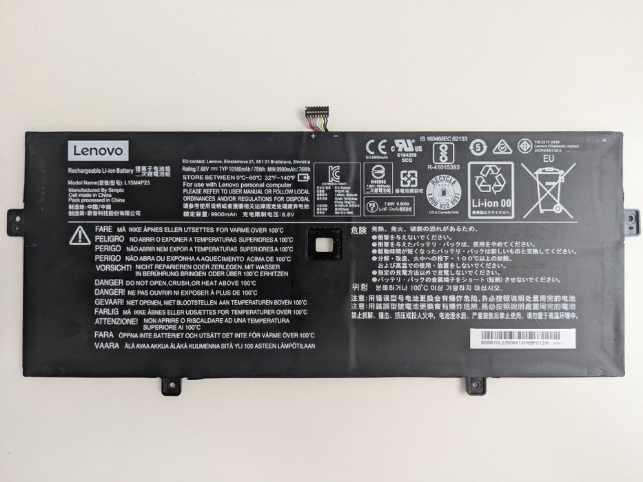 Оригінальна Батарея для ноутбука Lenovo L15M4P23 Yoga 910-13IKB Yoga 5