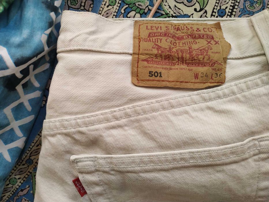 spodnie Levis 501 białe