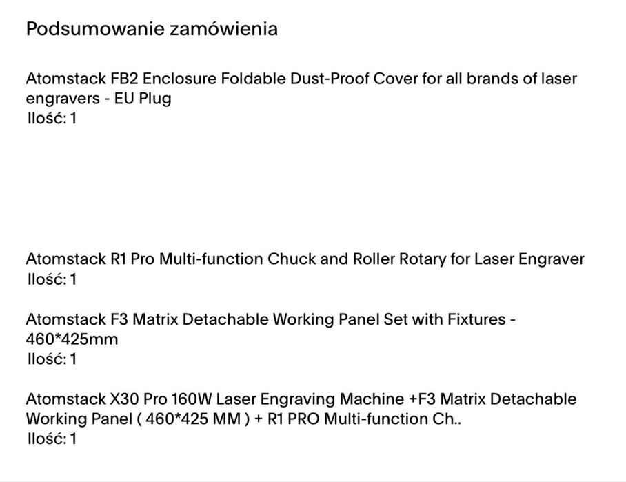 Grawerka laserowa AtomStack X30 PRO