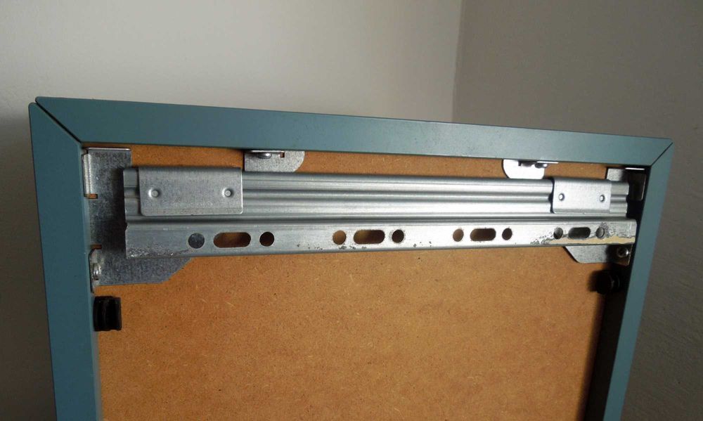 Estante / cubo com calha Ikea Valje/Eket - azul acinzentado 35x35x30cm