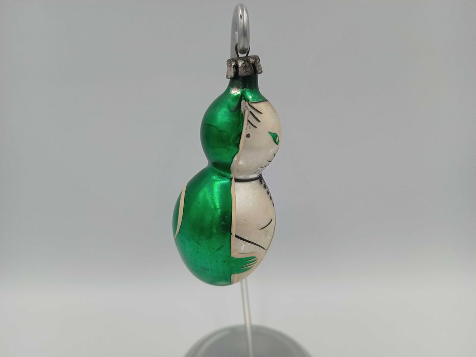 Stara bombka z PRL kotek kot bombki na choinkę