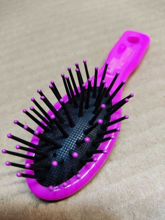 Миниатюрная массажная щетка, расческа для волос Lady Victory РОЗОВАЯ