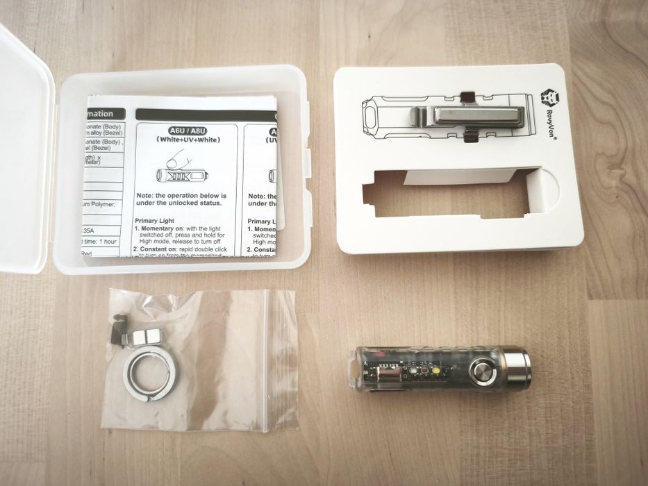 RovyVon Aurora A8UR Gen4 оригінал EDC  UV/Red/White SST-20 6500K