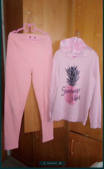 Bluza z kapturem +spodnie /leginsy Gratis roz 158 od 10-14lat