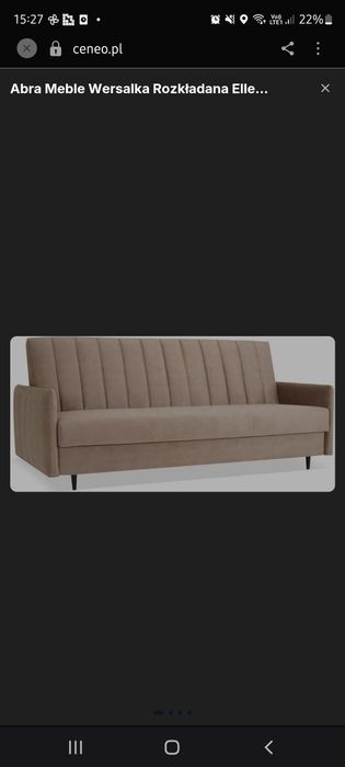 Sofa rozkładana ellen beż abra