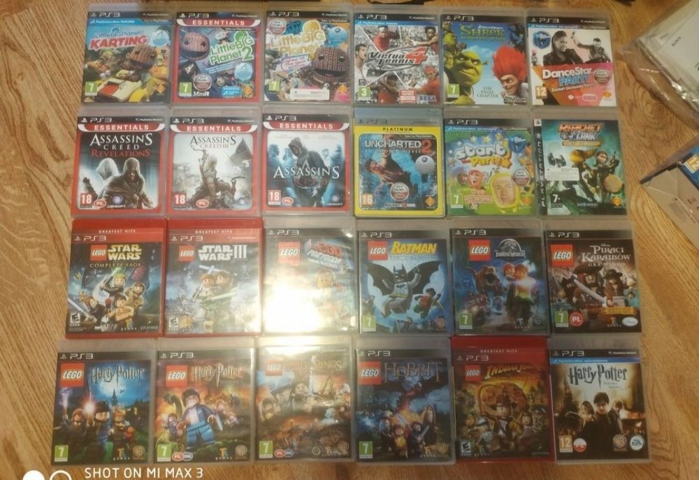 PS3 z grami i kamerką okolo 30 gier