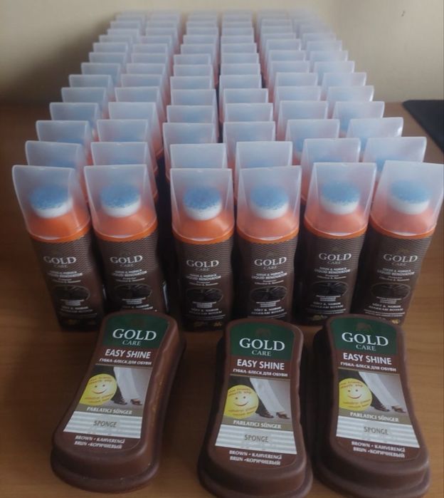 Крем,паста  для взуття коричнева Leder-Gris  і є коричнева Gold Care