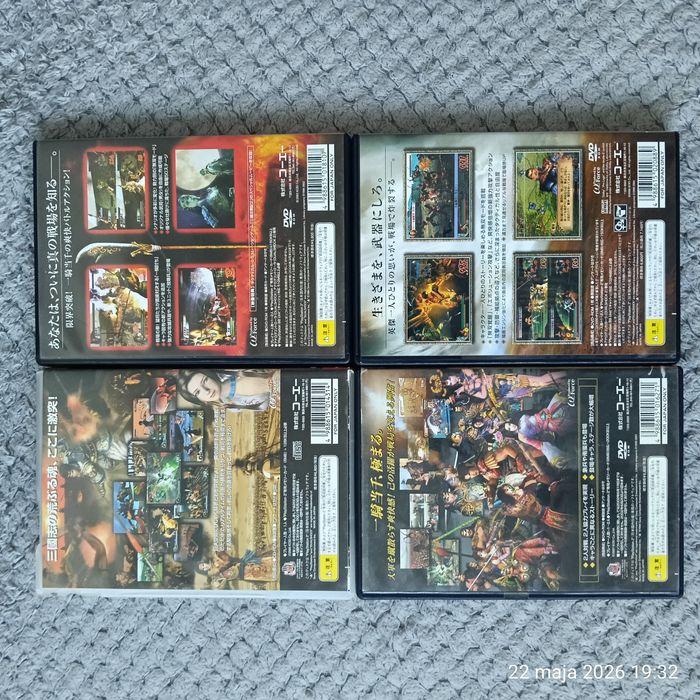 Zestaw 4 Gier PS2: Shin Sangokumusou 1, 2, 3, 4 (Dynasty Warriors) NTSC-J - KOMPLET