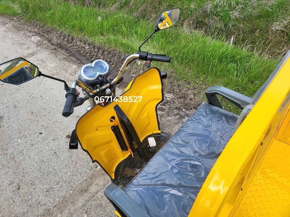 Електроцикл Dozer Model-2 (жовтий, синій) Запас ходу: 65км 1200Вт Безкоштовна доставка до самого будинку