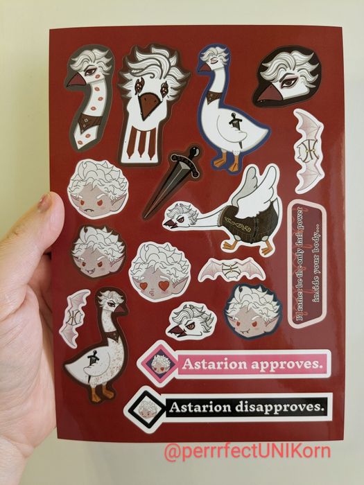 Baldurs Gate 3, Брама Балдура 3, Астаріон, Astarion, стикери, наліпки