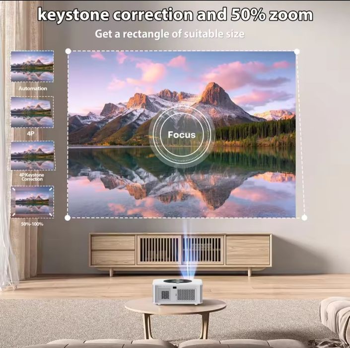 Проектор XWIBSY 1000Ansi, 2/32Гб, автофокус.