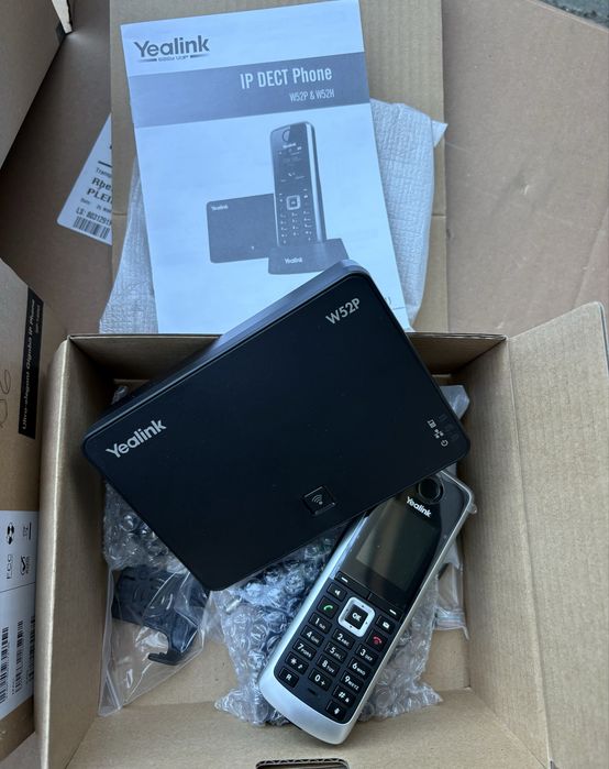 Nowy telefon bezprzewodowy IP VoIP Yealink W52P DECT | BOX
