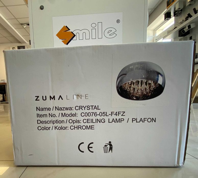 Lampa sufitowa/Plafon CRYSTAL Zuma Line C0076-05L-F4FZ Chrome