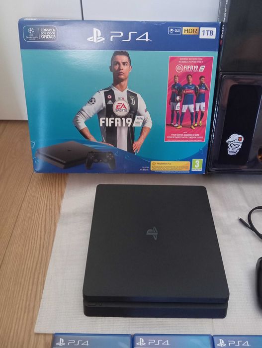 PS4 slim 1TB PlayStation 4, comando original Sony, box Call of Duty