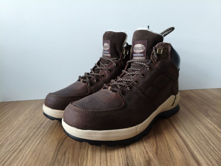 Buty Dockers by Gerli skórzane męskie trzewiki brązowe r. 42 27cm
