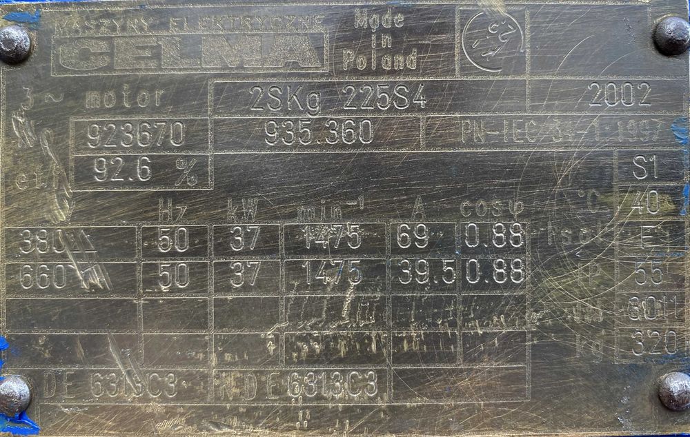 silnik elektryczny 37kW 1475obr. 3fazowy CELMA B5