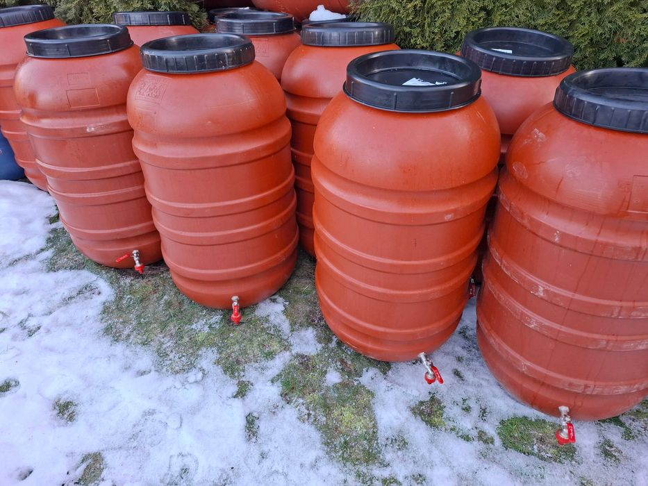 Beczka 220-250l Deszczówka Zawór Spożywka