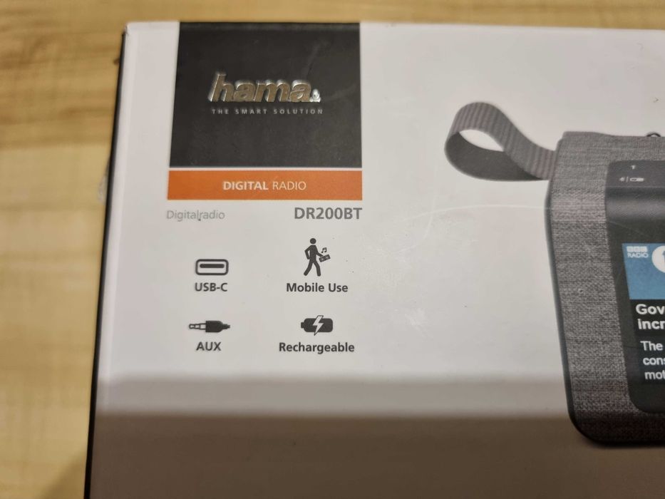 Radio przenośne HAMA akumulatorowo-sieciowe FM DAB DAB+ Bluetooth - DR200BT