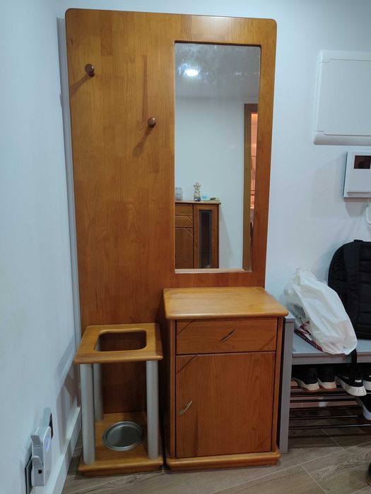 Móvel Entrada Hall Bengaleiro + Espelho