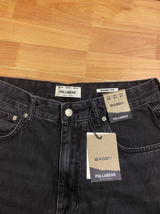 (М31) НОВЫЕ Черные джинсы BAGGY zara нові чорні джинси штани штаны