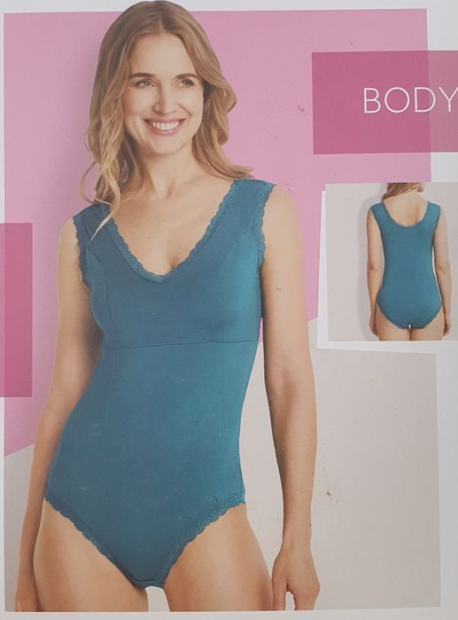 Zielone body z koronką r. 40/42