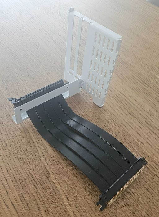 Suporte Vertical Branco PCIe 16x Geração 4.0 Grafica PC
