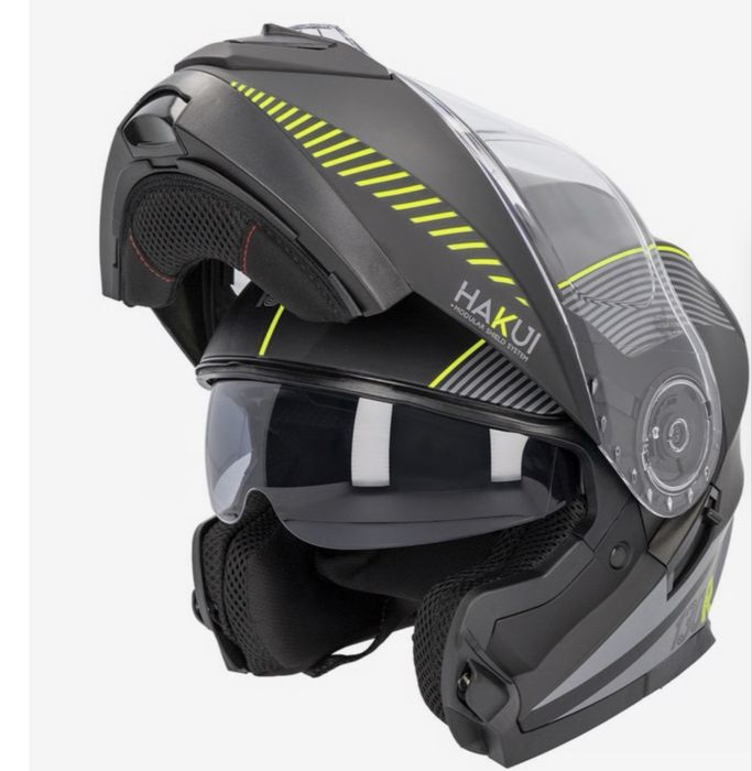 Capacete Hakui V2 Stellar Matt black / Yellow Fluo- tamanho xs