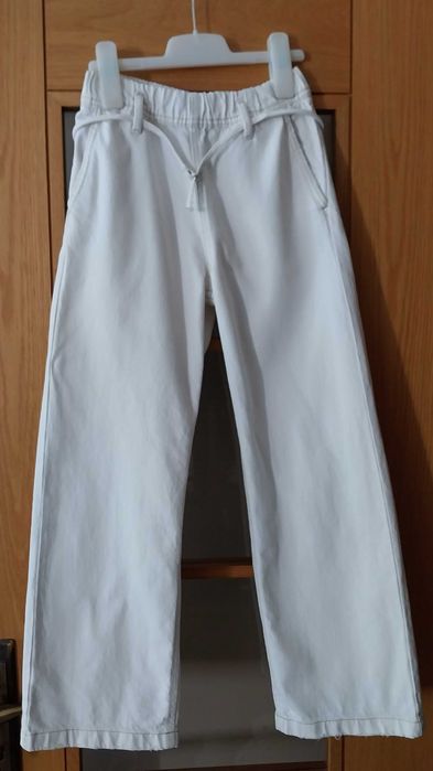 White/Beige Denim Pants Zara
