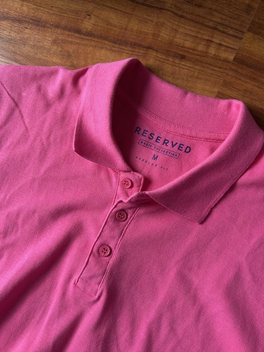 Różowe męskie Polo Reserved 38