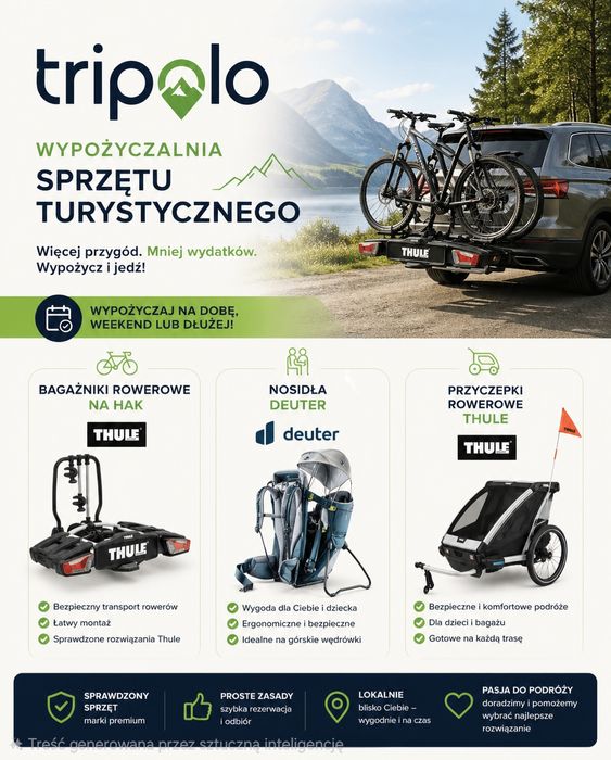 Wynajem przyczepek rowerowych Thule