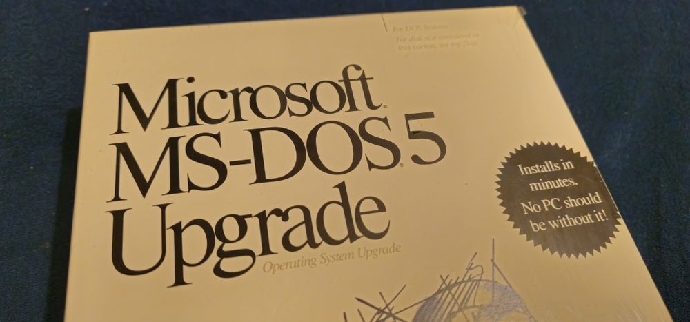 Microsoft MS‑DOS 5.0 Upgrade – NOWY, fabrycznie zapakowany, w folii