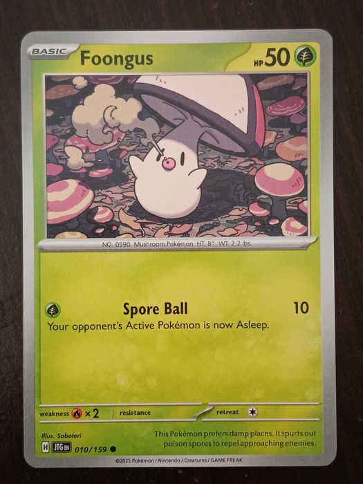 Foongus 010/159 Karta POKEMON TCG Scarlet & Violet Journey Together