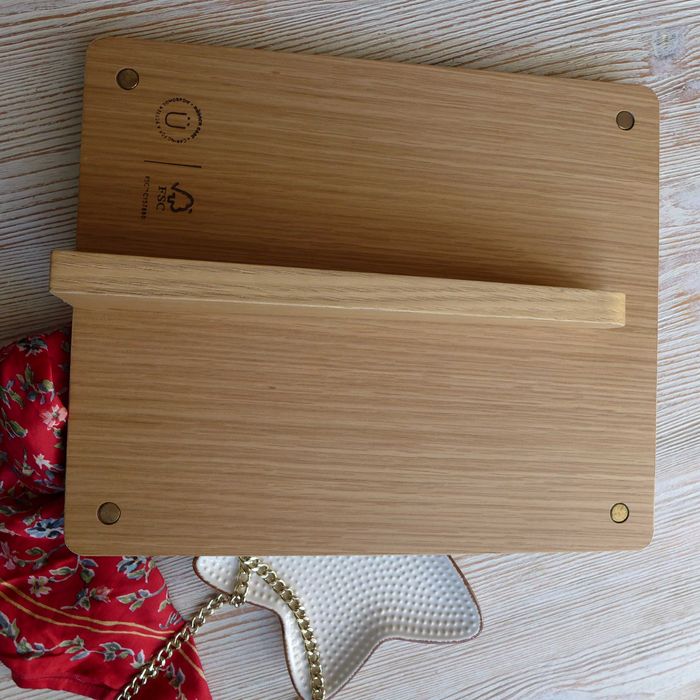 HUBSCH duńskie lusterko kosmetyczne 30X25cm dębowe lustro na toaletkę