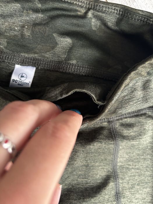 Leginsy dziewczęce moro z kieszonką