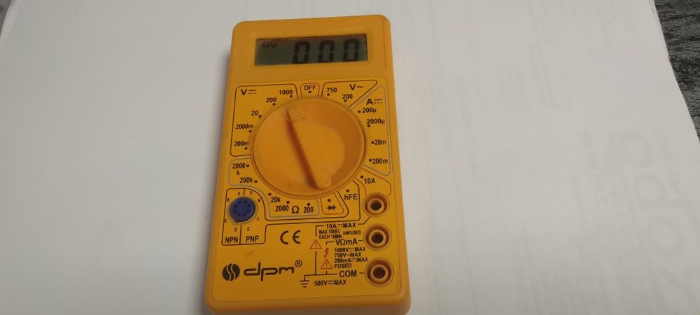 Multimetr Cyfrowy DPM V12 830B | Sprawny | Z baterią 9V | Bez sond