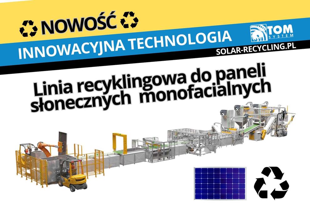 Linia recyklingowa recykling do paneli fotowoltaicznych słonecznych