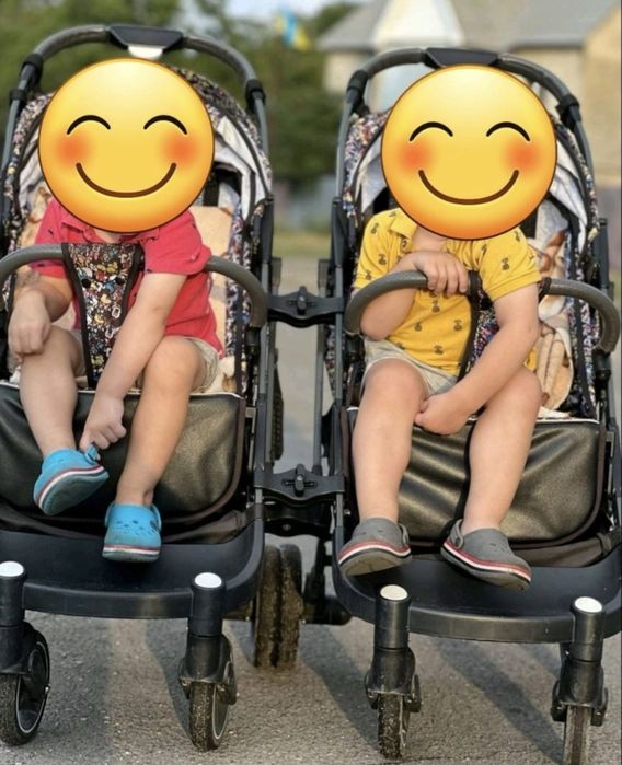 Продається коляска (дві) для двійні б/в, але в ідеальному стані.